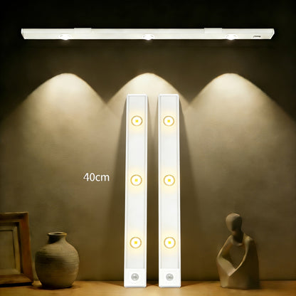 Rechargeable Motion Sensor Cabinet Lights with Dimming and Three Modes in Four Size, Color and Pack Options