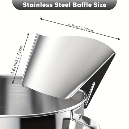 Stainless-Steel-Style Stand Mixer Pouring Chute in One- or Two-Piece Checkout Configurations