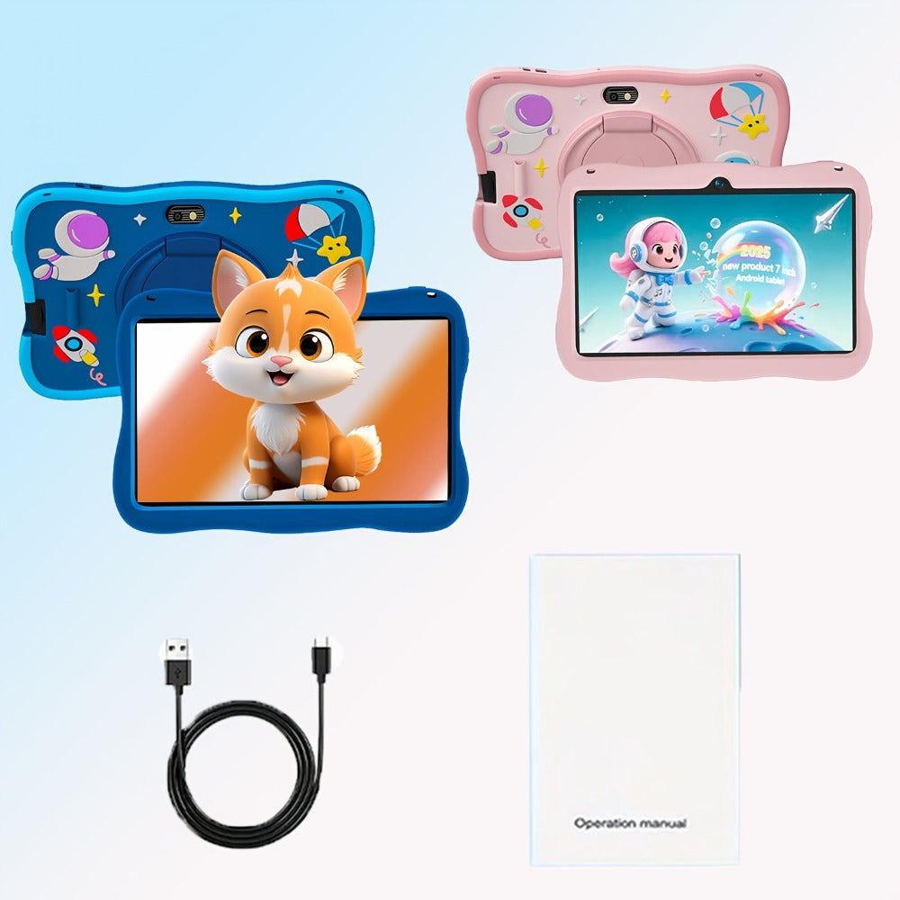 Kids Tablet 7 Inch with Android 14, 5GB RAM, 32GB Built-In Storage, Parental Controls and Included Case