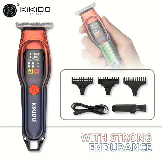 Electric Hair Clipper USB Rechargeable KK-A2 — Portable Trimmer with LED Display, 2-Speed Adjustable 0-100 RPM, Interchangeable Limit Comb, Fast Charging, Home & Travel Grooming for Men & Women