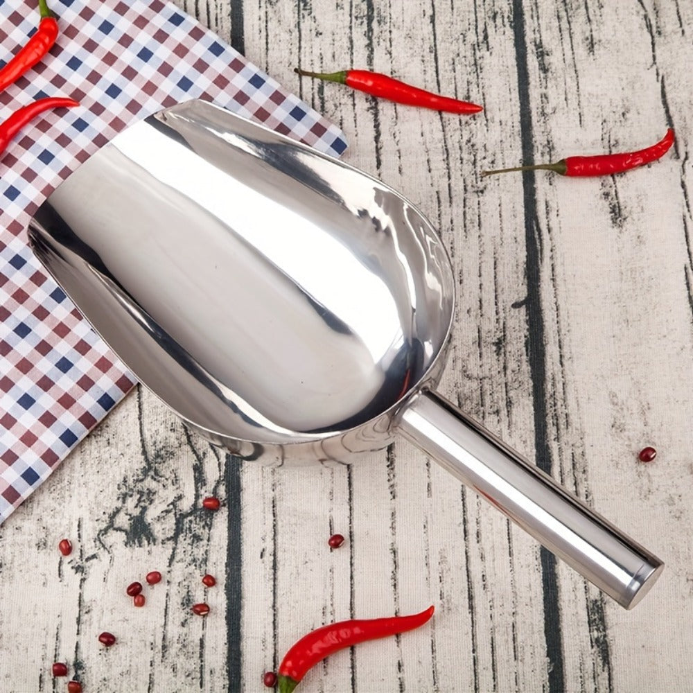 Kitchen Utensils Four-Piece Stainless Steel Scoop Set with 3oz Capacity and 19cm Length for Serving