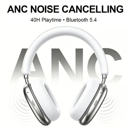 Foldable ANC Over-Ear Headphones with Bluetooth 5.4, Built-In Microphone and Three Color Options for Travel