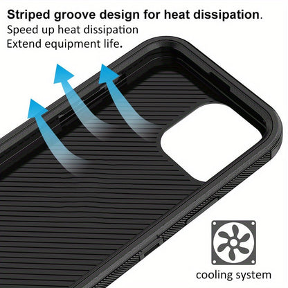 Rugged iPhone 15 Shockproof Case with Belt Clip Holster TPU PC Dual Layer Drop Protection Military Grade Cover for iPhone 15 Pro Max 15 Plus 15 Pro 15 – Heavy Duty Armor for Men Outdoor Work