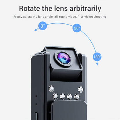 HD Night Vision Body Camera Portable Clip-On Wearable Sports Action Cam with Wide Angle Lens for Outdoor Security Hiking Cycling Law Enforcement