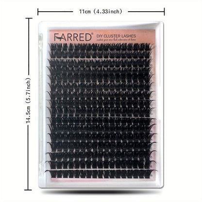 272Pcs D Curl Lash Clusters — 100D Thick Individual Eyelash Extensions 8-16mm, Soft Reusable DIY Cluster Lashes with Plant-Based Squalane, Voluminous Full-Body Lash Extension Kit for Beginners & Home Use