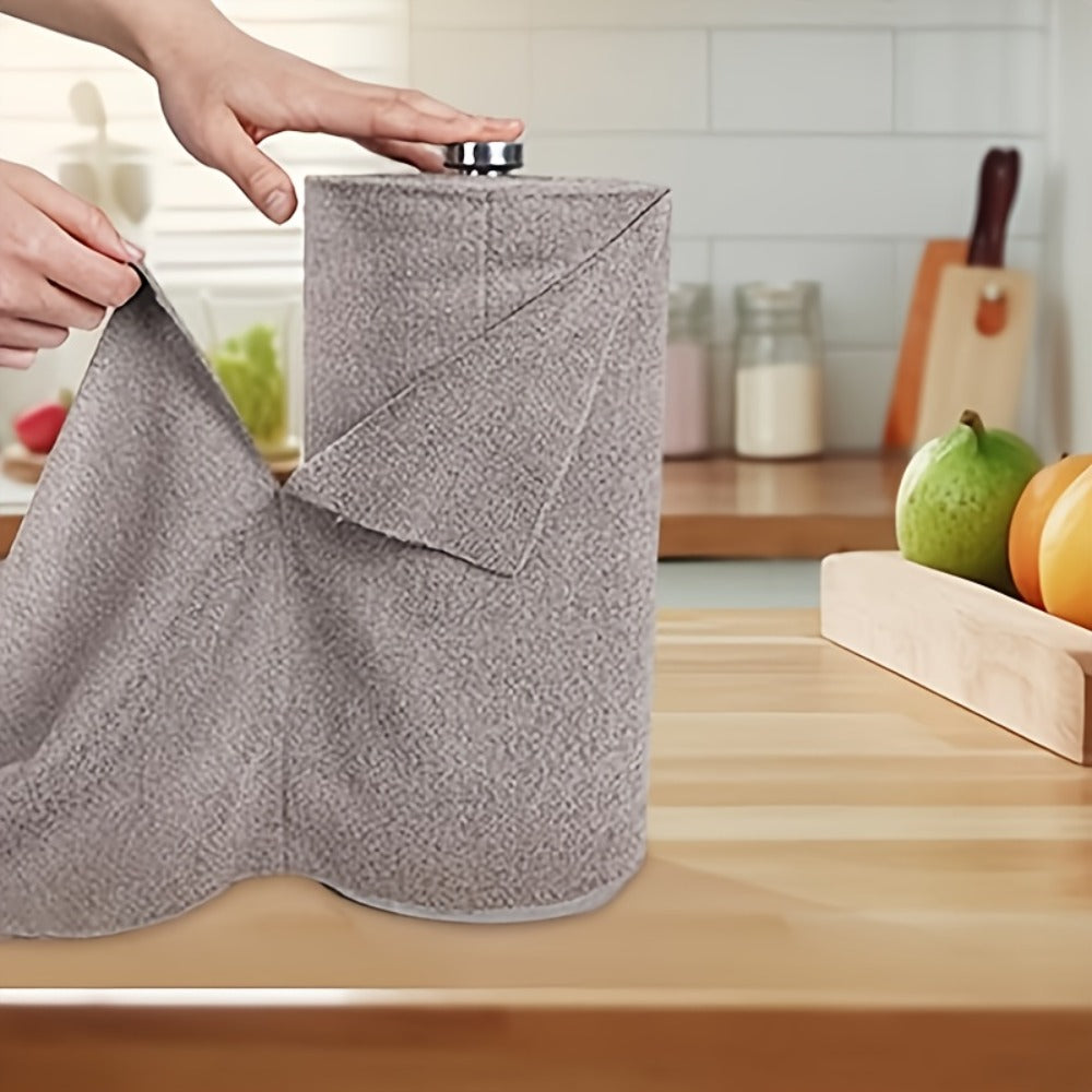 Reusable Tear-Away Cleaning Cloth Roll in Beige, Blue, Green, Pink or Gray with 50- or 100-Piece Options