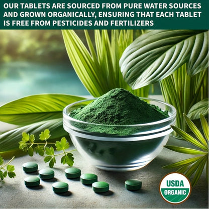 Organic Chlorella & Spirulina Tablets 720 Count – 4 Month Supply, 50/50 Superfood Blend, Cracked Cell Wall, Vegan Protein, No Fillers | Daily Green Supplement | ShopVora UK