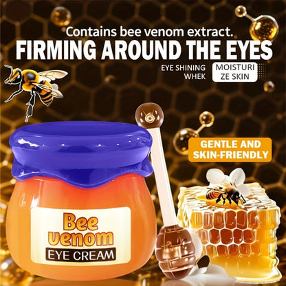 ROZINO Bee Venom and Honey Eye Cream Five-Pack in Small Cosmetic Jars with Coordinated Blue Lids