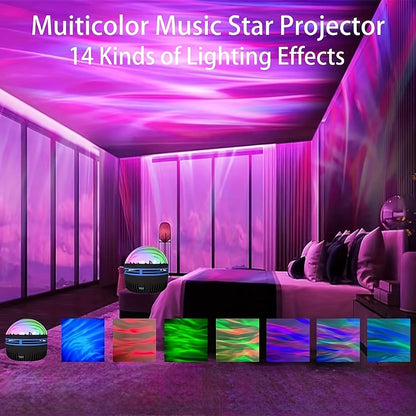 Star Projector Galaxy Night Light with Remote – Aurora Borealis LED Starry Sky Projector, 7 Lighting Effects for Bedroom, Camping, Wedding, Holiday Party & Home Decoration