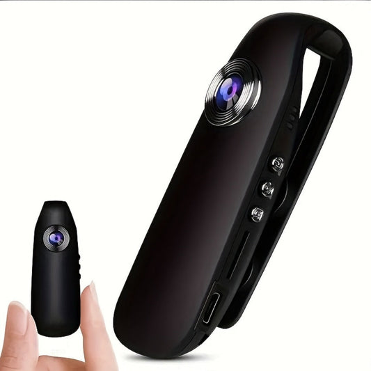 Wearable Body Camera 1080P HD 128GB TF Card Support Hands-Free Mini Action Cam with Image Stabilization for Security Biking Evidence Collection Adventure Recording Smartphone Compatible Holiday Gift