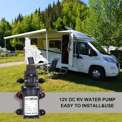 12V Self-Priming Water Pump 130PSI - High Pressure Portable Electric Pump for Car Wash, RV, Camper Van & Water Pressurization (1/2/3 Pack)