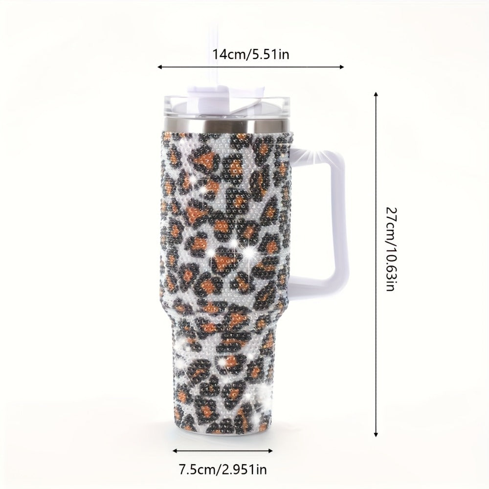 Insulated Tumbler 40oz All-Over Rhinestone Stainless Steel in Fifteen Retained Color Options