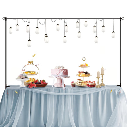 Table Balloon Arch Stand with Clamp and Adjustable Rod for Wedding, Birthday and Party Backdrop Displays