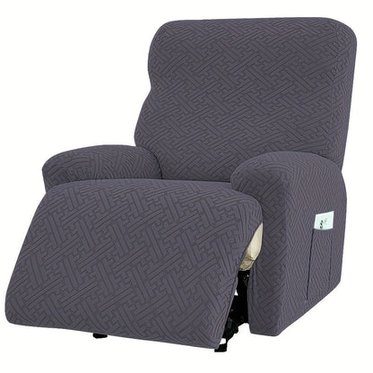 Stretch Recliner Slipcover with Pocket | All-Season 95% Polyester Spandex, All-in-One Recliner Chair Cover, Removable Washable Soft, Living Room Home Decor, 9 Colors