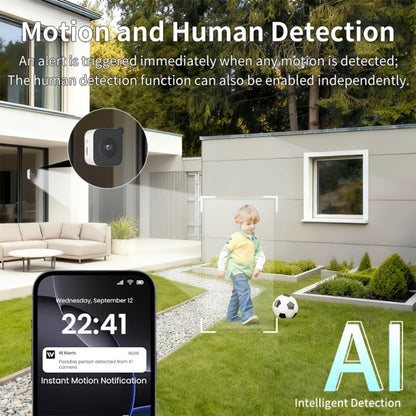 Security Camera 6MP Window Model with Dual-Band WiFi, Full-Color Night Vision, Human Detection and 1 or 2 Pack