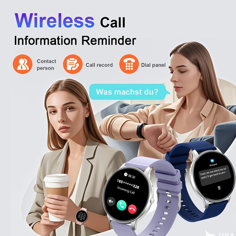 Smartwatch Fitness Tracker with IP68 Rating, SIM-Free Calling, Music and 100+ Sport Modes in Blue
