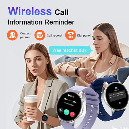 Smartwatch Fitness Tracker with IP68 Rating, SIM-Free Calling, Music and 100+ Sport Modes in Blue