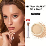 Concealer wet and dry powder + powder puff + powder brush - 03 bright color