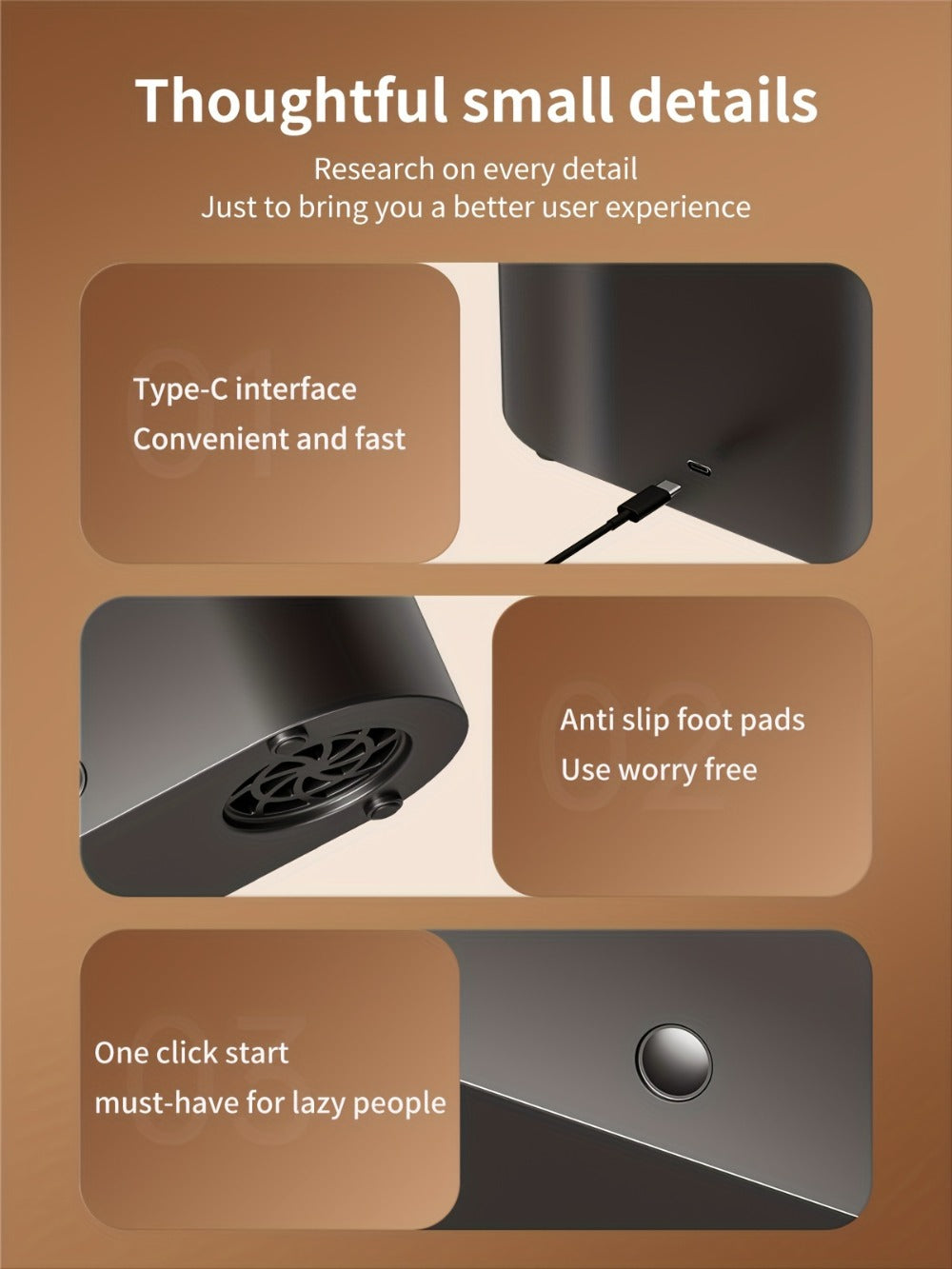 Humidifier Mini Flame-Effect USB Diffuser with Three Mist Levels and One, Two or Three-Piece Sets