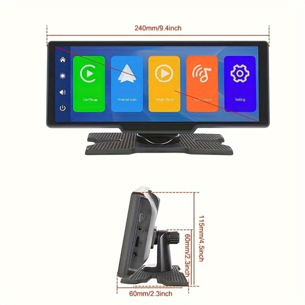 10.26 Inch Car Screen with Wireless CarPlay & Android Auto - Ultra HD Bluetooth Car Monitor, Dual Camera, Reversing Assist, Navigation, Music & Video, Universal for Sedan SUV RV