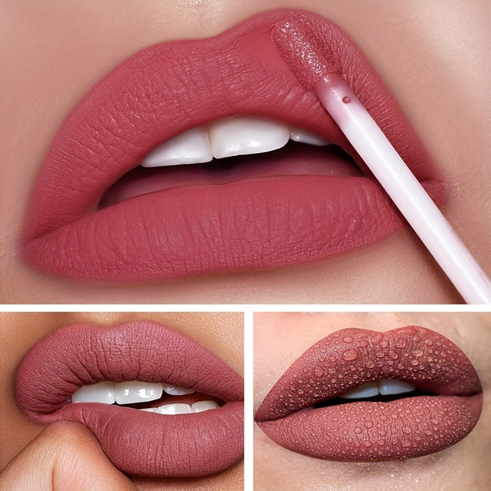 Lip Gloss Set by SAM SUGAR with 12 Matte Liquid Lip Colors, Numbered Shades and Presentation Box