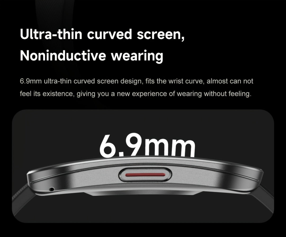 Curved Screen Smartwatch 1.85 Inch Full Touch Calling Messaging Music Camera Control Fitness Tracker Heart Rate Sleep Multiple Sport Modes Android iPhone Compatible Women Men Outdoor Lighting Version Black Pink