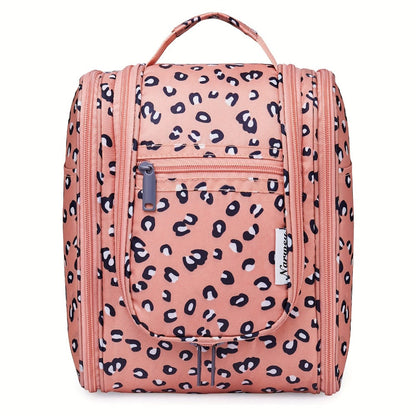 Hanging Toiletry Bag for Women Large Capacity Travel Makeup Organizer Bag with Hook Multi-Compartment Waterproof Cosmetic Pouch 16 Prints for Cruise Gym