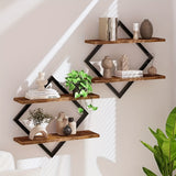 2pcs Double Layer Wall Floating Shelf