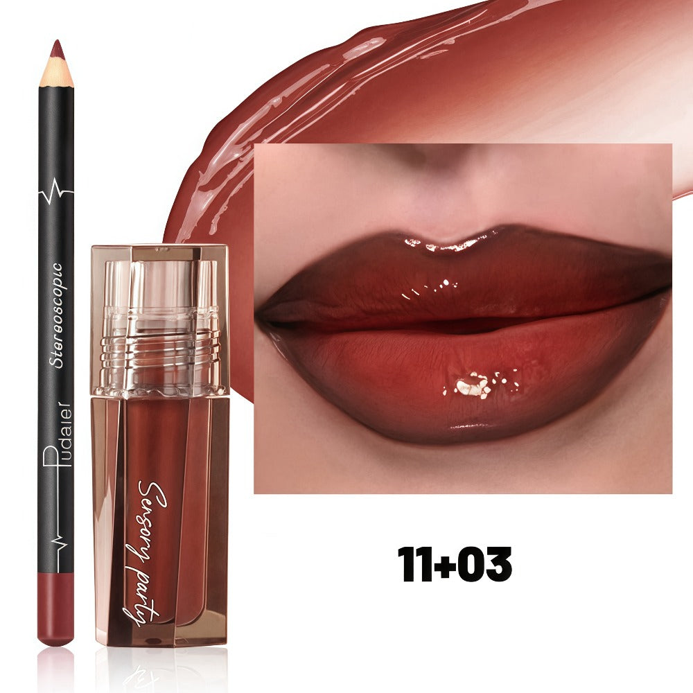 Lip Gloss and Liner Duo with Exact Color #11 Gloss and Color #01 Pencil Checkout Combination