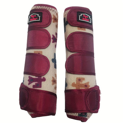 Horse Leg Wraps & Sports Boots – Ultra-Breathable Impact-Resistant Protective Boots for Front & Rear Legs, Endurance Training, 5 Patterns, Small Medium Large, Single & 2-Pair Sets