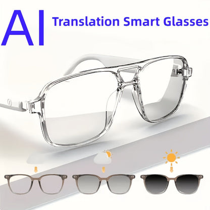 Smart Glasses Translation Eyewear with 160 Listed Languages, Open-Ear Audio and Four Frame Options