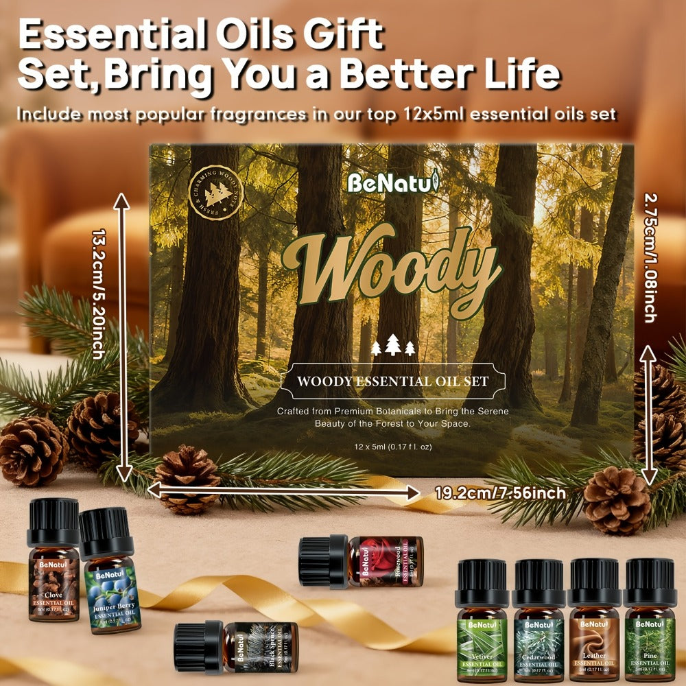 Aromatic Oil Gift Sets in Woody, Coffee, Date Night, Garden and Botanical Style Options Pictured