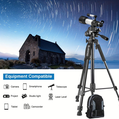 Camera Tripod 5ft Heavy Duty for DSLR & Mirrorless with Phone Holder & Storage Bag – Portable Professional Video Stand for Photography, Vlogging, Streaming, YouTube & Travel