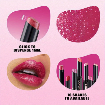 Angled Tip Lipstick Set 5 Shades — Diagonal Precision Lip Makeup, Long-Lasting Highly Pigmented Smooth Formula, Multi-Color Beauty Gift for Women Beginners & All Occasions