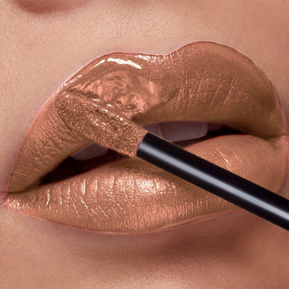 Metallic Shimmer Liquid Lip Color with 22 Numbered Shades, 7.2cm Clear Tube and Wand Applicator