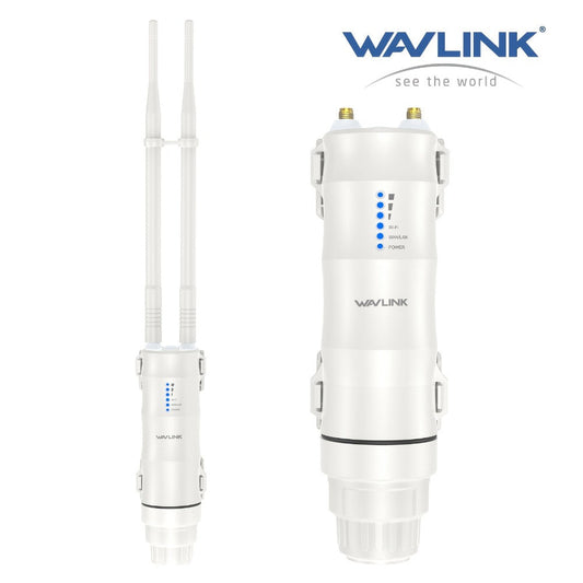 Outdoor WiFi Access Point Long Range AC600 Dual Band – Wavlink WN570HA1 CPE with 7dBi Antenna, 1000mW High Power, Passive PoE, AP/Repeater/WISP Modes for Surveillance & Wireless Bridge