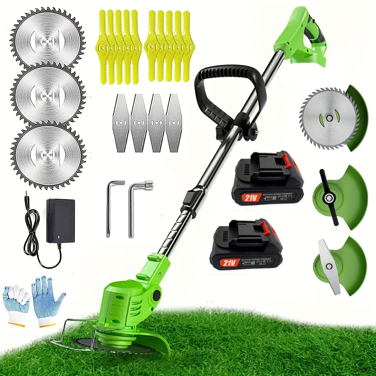 Cordless Electric Weed Wacker | Handheld Lawn Trimmer Garden Yard