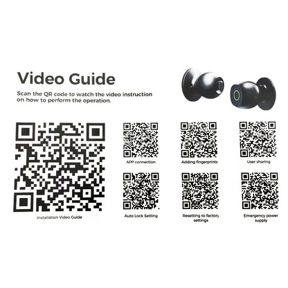 Wireless Smart Door Knob Lock with Fingerprint & App Control - 3-in-1 Biometric Keyless Entry, Auto-Lock, Remote Access Management for Bedroom, Home, Hotel & Office, Easy DIY Install, Black
