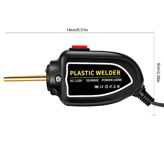 Plastic Welding Repair Kit 100W with 250pcs Staples – Hot Staple Gun Welder for Car Bumper Crack Repair, ABS PP PVC Plastic Fix, DIY Auto Body & Home Plastic Restoration Tool Set