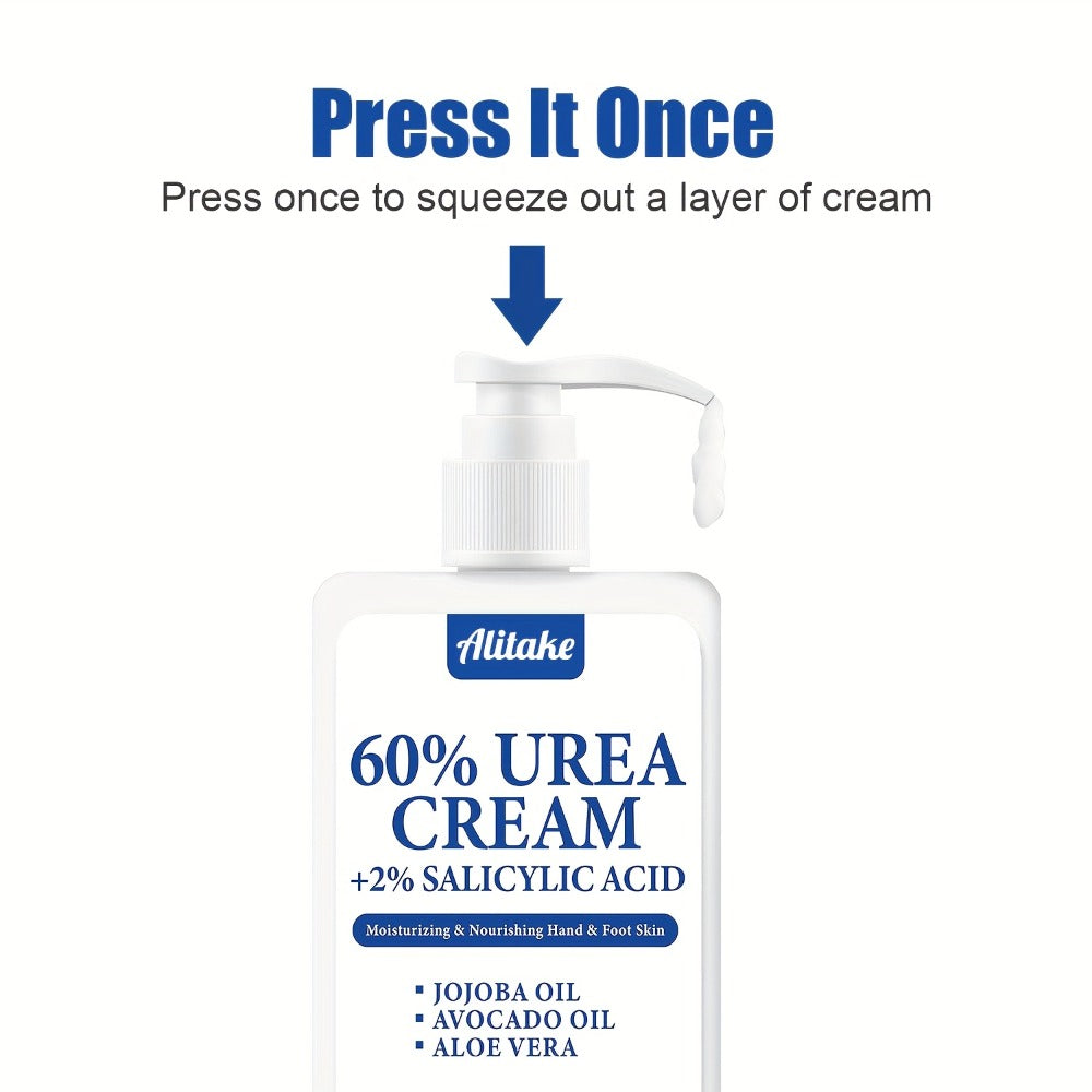150ml Pump-Bottle 60% Urea and 2% Salicylic Acid Foot Cream with Jojoba, Avocado and Aloe Labeling
