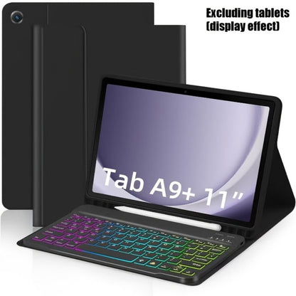 Samsung Galaxy Tab A9 Plus Keyboard Case – Detachable USB-C Magnetic Keyboard Cover with Pen Slot, Protective Shell for Galaxy Tab A9+ | Pink & Green
