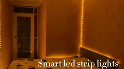 LED Strip Light RGB Room Kit in 50ft or 100ft Lengths with Remote Control, Dimming and Multi-Mode Color Effects