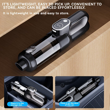 Car Vacuum Cleaner with 13KPa Suction, USB Rechargeable Cordless Body and Multi-Nozzle Accessory Set