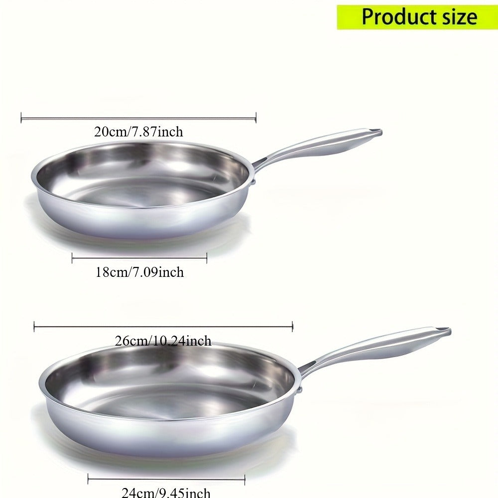 Reversible Non-Stick Pancake Skillet – Foldable Stainless Steel Flip Pan for Fluffy Pancakes, Omelettes & Frittatas | Dual-Sided Coating Dishwasher Safe Breakfast Cookware Pan