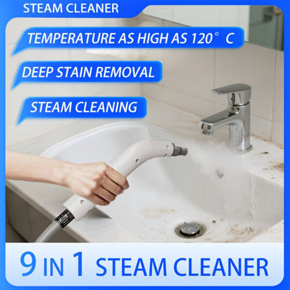 Steam Cleaner, 1200W Handheld High-Temperature Model with Flexible Hose and Interchangeable Cleaning Attachments