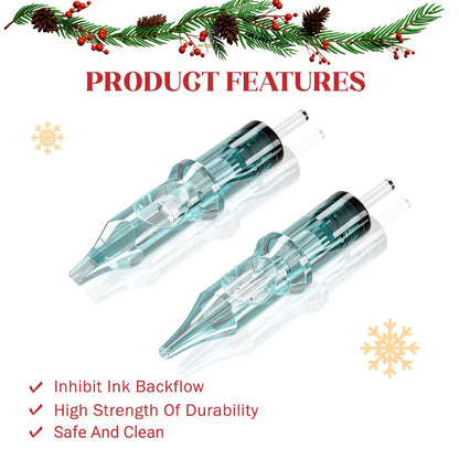 Tattoo Cartridge Needles with Neebol Label, 20-Piece #12 RL RM Mix or 50-Piece #12 RL Pack