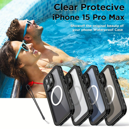 Phone Case Integrated Screen Protector Cover with Magnetic Wireless Charging and Lanyard for iPhone 15–16 Models