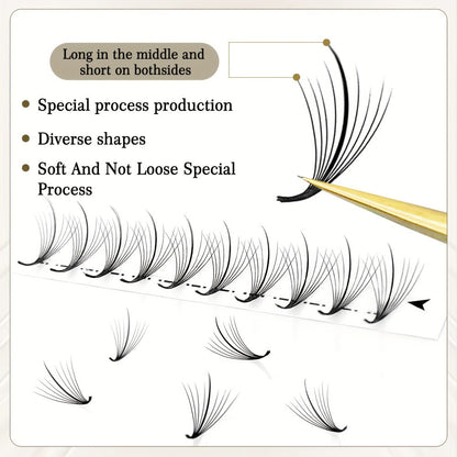 120-Fan Tray Premade Volume Lash Extensions 5D 7D 9D Wispy Faux Mink Eyelash Extensions C D Curl Mix 8-15mm