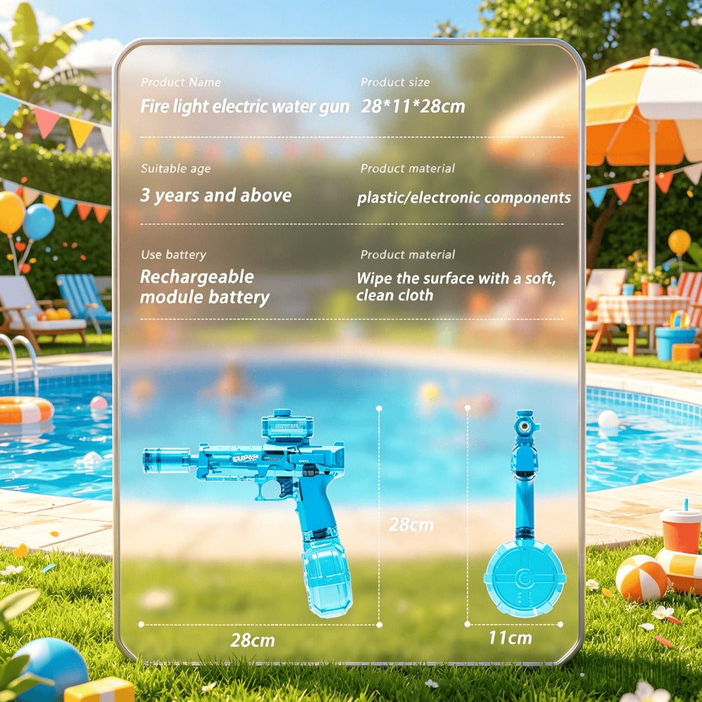 2-Piece Light-Up Automatic Water Spray Toy Set with LED Effects, Sound and Three Color-Pair Options