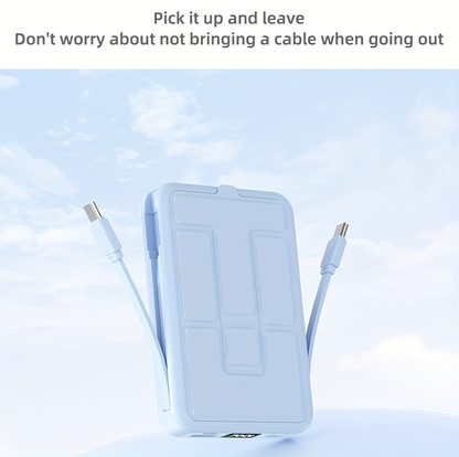 10000mAh Mobile Power, 22.W Magnetic Charging Treasure, Comes with Convenient Dual Cable, with LED Power Display, Stand Mobile Power, Can Charge 5 Devices At The Same Time, Comes with Stand, Can Be On The Plane
